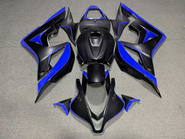 Negro Mate & Azul 07-08 Honda CBR600RR Carenado Negro Mate & Azul 07-08 Honda CBR600RR Carenado