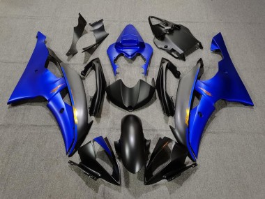 Negro Mate & Azul 08-16 Yamaha R6 Carenado