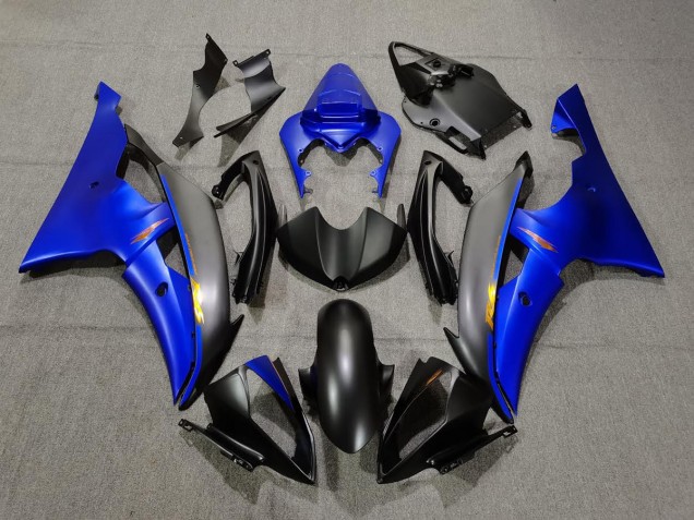 Negro Mate & Azul 08-16 Yamaha R6 Carenado Negro Mate & Azul 08-16 Yamaha R6 Carenado