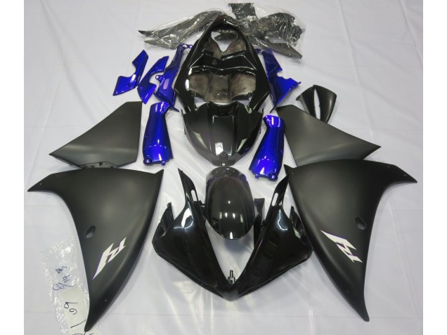 Negro Mate & Azul 09-11 Yamaha R1 Carenado