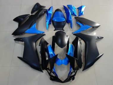 Negro Mate & Azul Brillante 11-24 Suzuki GSXR 600-750 Carenado
