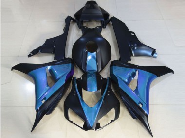 Negro Mate & Azul Claro 06-07 Honda CBR1000RR Carenado