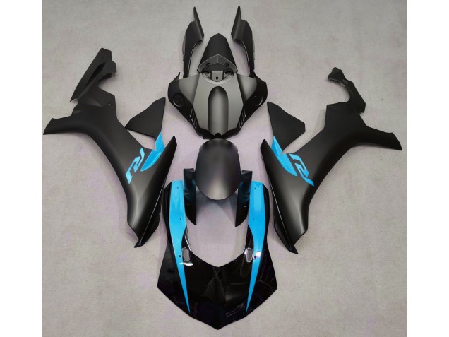 Negro Mate & Azul Claro 15-19 Yamaha R1 Carenado Negro Mate & Azul Claro 15-19 Yamaha R1 Carenado