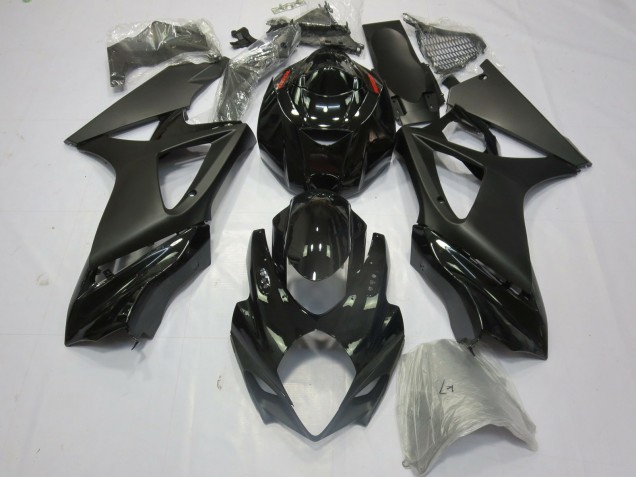 Negro Mate Brillo 07-08 Suzuki GSXR 1000 Carenado Negro Mate Brillo 07-08 Suzuki GSXR 1000 Carenado