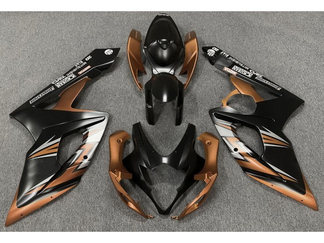 Negro Mate & Bronce 05-06 Suzuki GSXR 1000 Carenado Negro Mate & Bronce 05-06 Suzuki GSXR 1000 Carenado