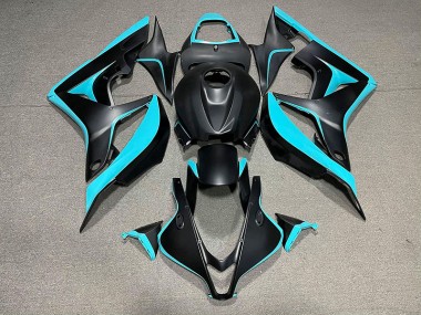 Negro Mate & Cian 07-08 Honda CBR600RR Carenado