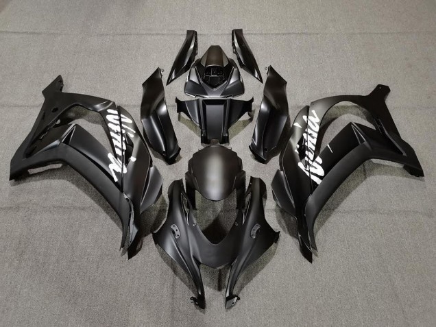 Negro Mate Con Blanco 16-19 Kawasaki ZX10R Carenado Negro Mate Con Blanco 16-19 Kawasaki ZX10R Carenado