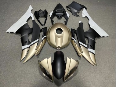 Negro Mate & Dorado 08-16 Yamaha R6 Carenado