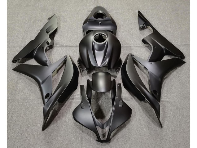 Negro Mate Liso 07-08 Honda CBR600RR Carenado Negro Mate Liso 07-08 Honda CBR600RR Carenado