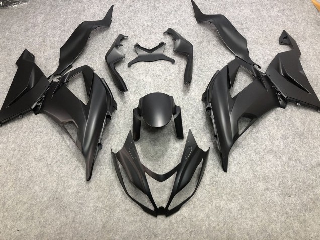 Negro Mate Liso 13-18 Kawasaki ZX6R Carenado Negro Mate Liso 13-18 Kawasaki ZX6R Carenado
