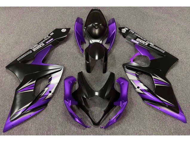 Negro Mate & Morado 05-06 Suzuki GSXR 1000 Carenado Negro Mate & Morado 05-06 Suzuki GSXR 1000 Carenado