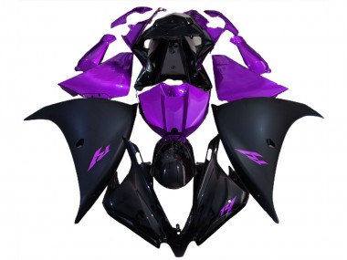 Negro Mate & Morado 12-14 Yamaha R1 Carenado
