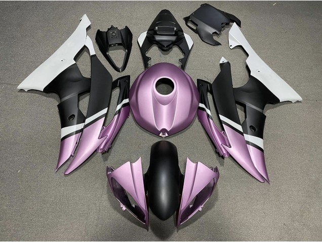 Negro Mate & Morado Claro 08-16 Yamaha R6 Carenado Negro Mate & Morado Claro 08-16 Yamaha R6 Carenado