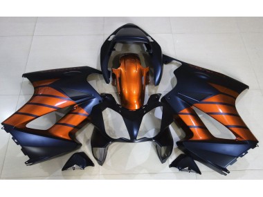 Negro Mate & Naranja 02-12 Honda VFR800 Carenado