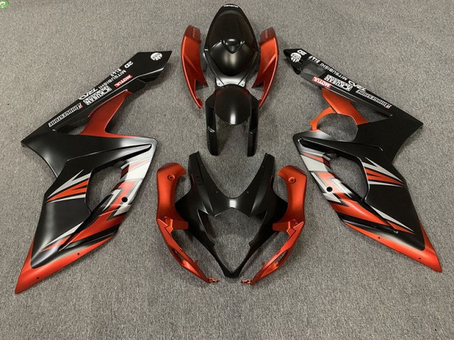 Negro Mate & Naranja 05-06 Suzuki GSXR 1000 Carenado Negro Mate & Naranja 05-06 Suzuki GSXR 1000 Carenado