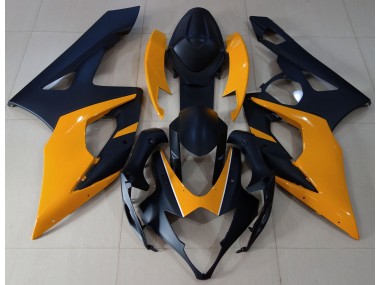 Negro Mate & Naranja Claro 05-06 Suzuki GSXR 1000 Carenado