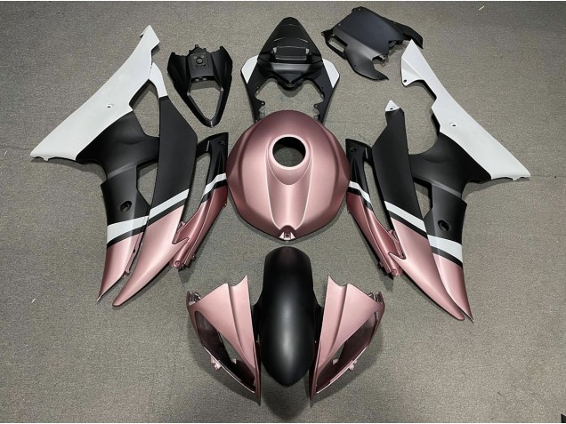 Negro Mate & Oro Rosa 08-16 Yamaha R6 Carenado Negro Mate & Oro Rosa 08-16 Yamaha R6 Carenado