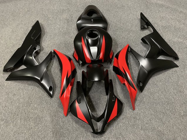Negro Mate & Rojo 07-08 Honda CBR600RR Carenado Negro Mate & Rojo 07-08 Honda CBR600RR Carenado