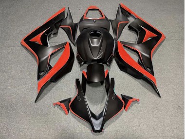 Negro Mate & Rojo 07-08 Honda CBR600RR Carenado