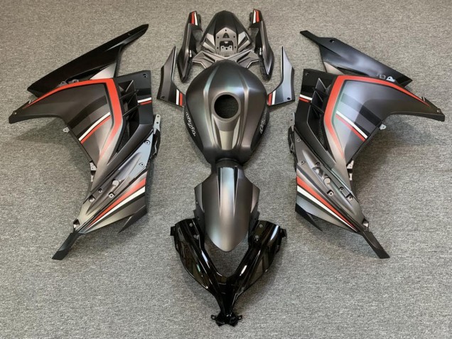 Negro Mate & Rojo 13-18 Kawasaki Ninja 300 Carenado Negro Mate & Rojo 13-18 Kawasaki Ninja 300 Carenado
