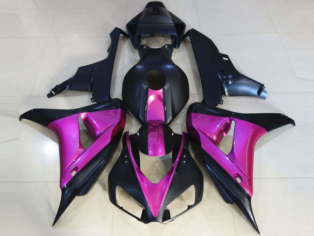 Negro Mate & Rosa 06-07 Honda CBR1000RR Carenado Negro Mate & Rosa 06-07 Honda CBR1000RR Carenado