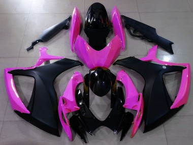 Negro Mate & Rosa 06-07 Suzuki GSXR 600-750 Carenado