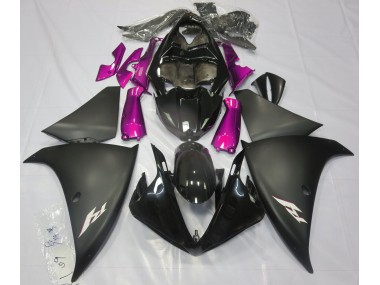 Negro Mate & Rosa 09-11 Yamaha R1 Carenado