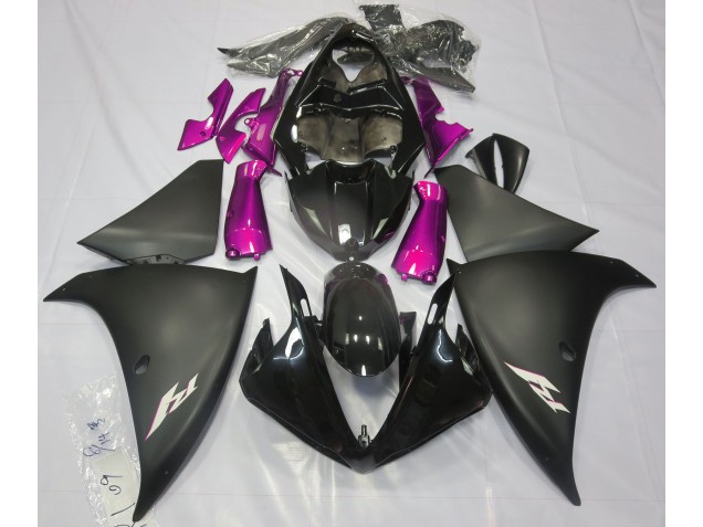 Negro Mate & Rosa 09-11 Yamaha R1 Carenado