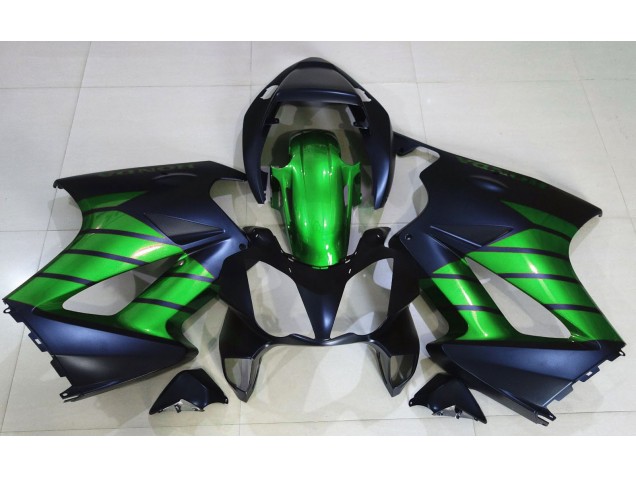 Negro Mate & Verde 02-12 Honda VFR800 Carenado Negro Mate & Verde 02-12 Honda VFR800 Carenado