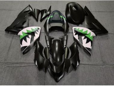 Negro Mate & Verde 04-05 Kawasaki ZX10R Carenado