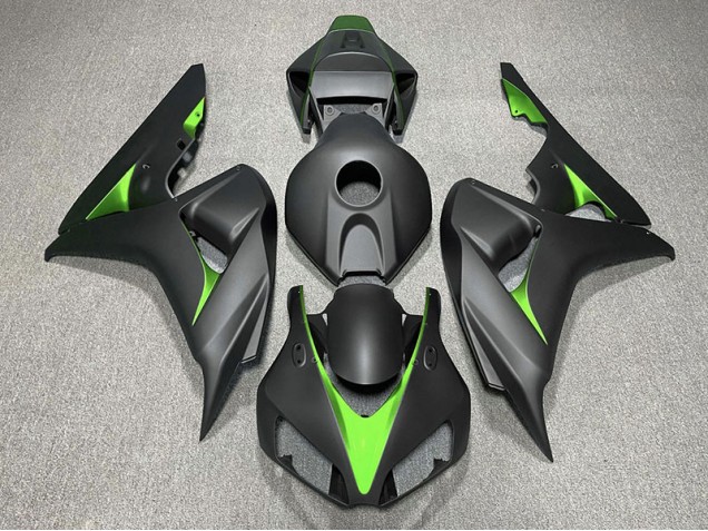 Negro Mate & Verde 06-07 Honda CBR1000RR Carenado Negro Mate & Verde 06-07 Honda CBR1000RR Carenado