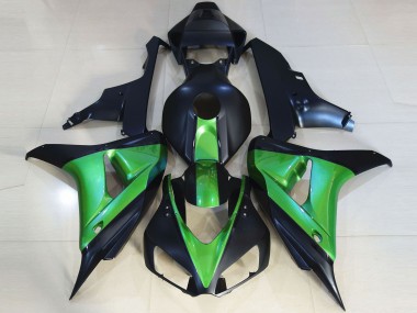 Negro Mate & Verde 06-07 Honda CBR1000RR Carenado