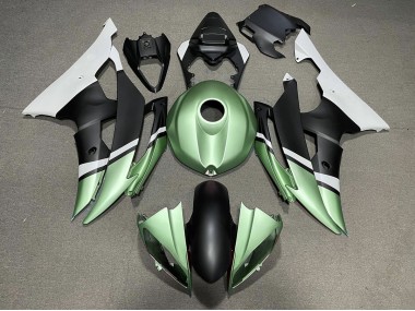 Negro Mate & Verde 08-16 Yamaha R6 Carenado
