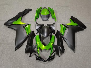 Negro Mate & Verde 11-24 Suzuki GSXR 600-750 Carenado