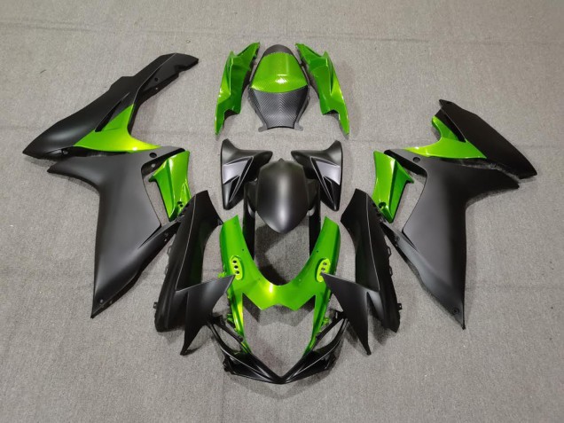 Negro Mate & Verde 11-24 Suzuki GSXR 600-750 Carenado Negro Mate & Verde 11-24 Suzuki GSXR 600-750 Carenado