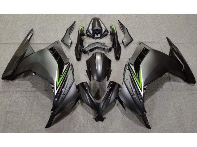Negro Mate & Verde 13-18 Kawasaki Ninja 300 Carenado Negro Mate & Verde 13-18 Kawasaki Ninja 300 Carenado