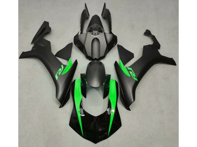 Negro Mate & Verde 15-19 Yamaha R1 Carenado