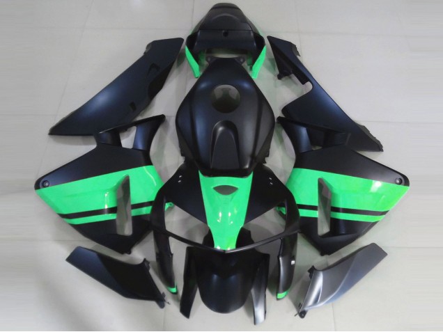 Negro Mate & Verde Especial 05-06 Honda CBR600RR Carenado Negro Mate & Verde Especial 05-06 Honda CBR600RR Carenado