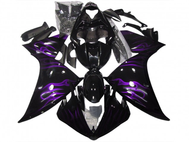 Negro & Morado Llama 09-11 Yamaha R1 Carenado Negro & Morado Llama 09-11 Yamaha R1 Carenado