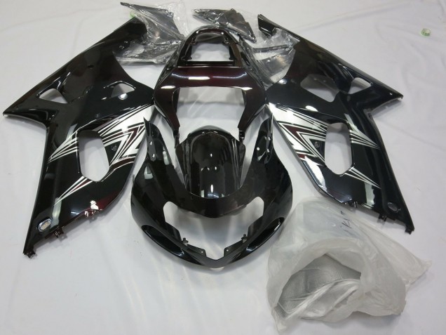 Negro Plata 01-03 Suzuki GSXR 600-750 Carenado Negro Plata 01-03 Suzuki GSXR 600-750 Carenado