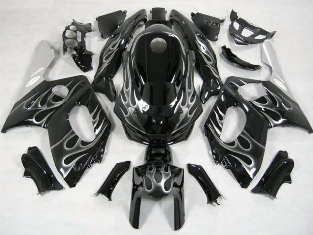 Negro & Plateado Llama 98-07 Yamaha YZF600 Carenado Negro & Plateado Llama 98-07 Yamaha YZF600 Carenado