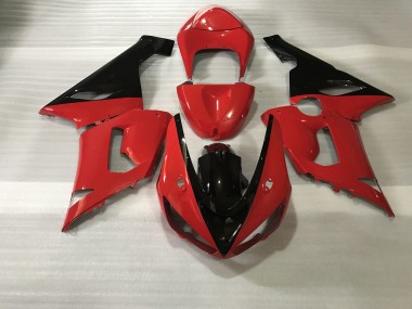 Negro Rojo 05-06 Kawasaki ZX6R Carenado