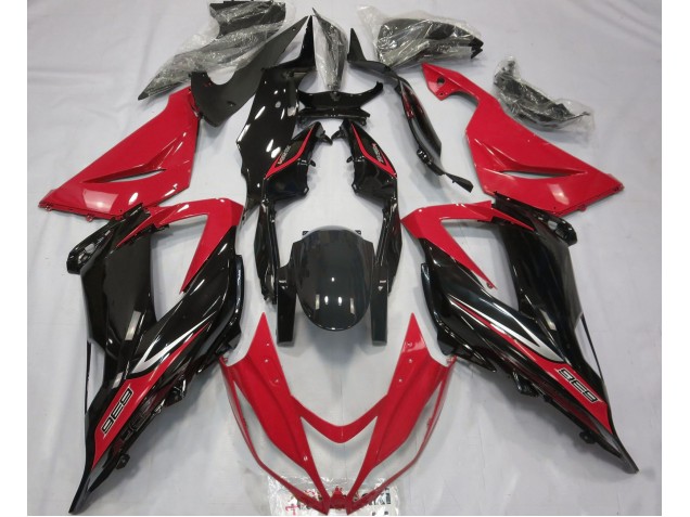 Negro & Rojo 13-18 Kawasaki ZX6R Carenado