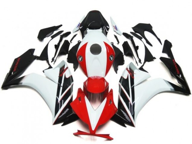 Negro & Rojo / Blanco Brillo 12-16 Honda CBR1000RR Carenado Negro & Rojo / Blanco Brillo 12-16 Honda CBR1000RR Carenado