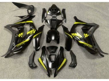 Negro Satinado & Amarillo 16-19 Kawasaki ZX10R Carenado