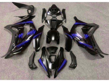 Negro Satinado & Azul 16-19 Kawasaki ZX10R Carenado
