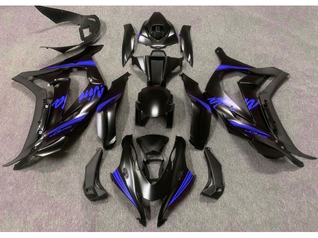 Negro Satinado & Azul 16-19 Kawasaki ZX10R Carenado Negro Satinado & Azul 16-19 Kawasaki ZX10R Carenado