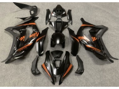 Negro Satinado & Naranja 16-19 Kawasaki ZX10R Carenado
