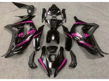 Negro Satinado & Rosa 16-19 Kawasaki ZX10R Carenado