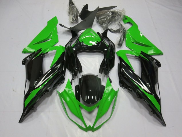 Negro & Verde 13-18 Kawasaki ZX6R Carenado Negro & Verde 13-18 Kawasaki ZX6R Carenado